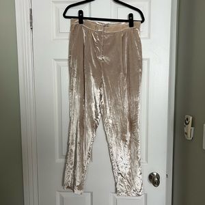 Champagne Velvet Pants